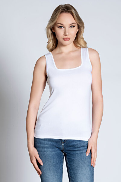 Belinay 6529 Zero Sleeve Square Neck Women's Tank Top