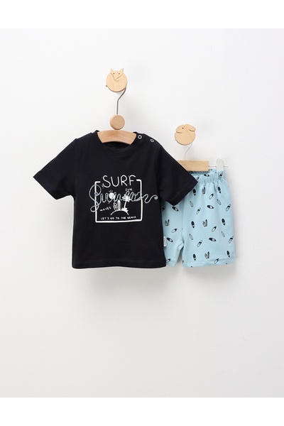 MiniKids Set de vara, Surf, Sun, Summer, bleumarin-albastru