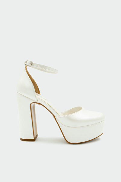 LAMİNTA Pantofi cu toc alb pentru femei Swank Round Toe Flat
