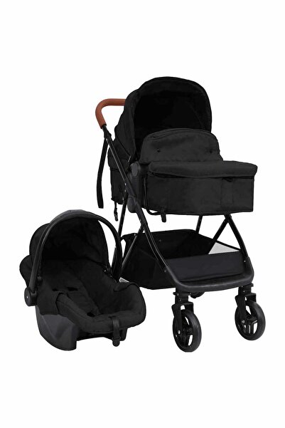 vidaxl 3-in-1 baby stroller, anthracite and black, steel