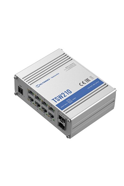 Teltonika TSW210 |   Comutator |   8x RJ45 1000Mb/s, 2x SFP