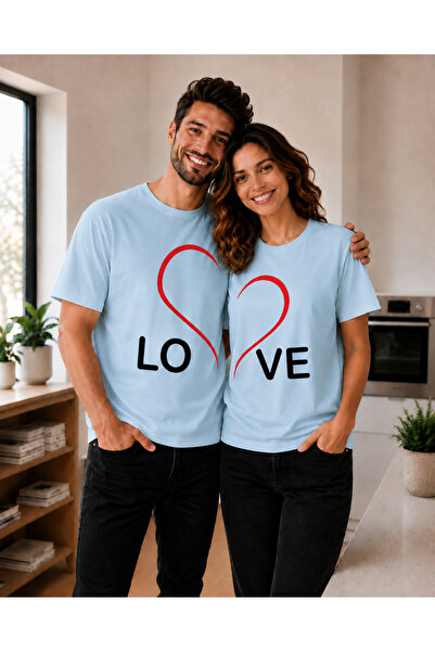 VODEXA Μπλουζάκι Unisex Oversize LOV με στάμπα, 100% βαμβακερό, άνετη εφαρμογ...