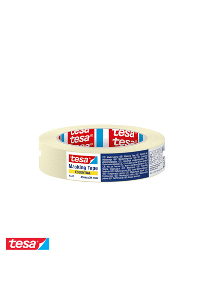 Tesa masking tape, crepe paper with rubber adhesive, 45m x 24mm, for indoor use