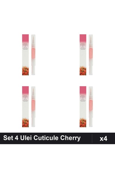 NAİLS Set 4 Uleiuri Cuticule Stilou Cherry, Îngrijire Unghii Manichiură Profe...