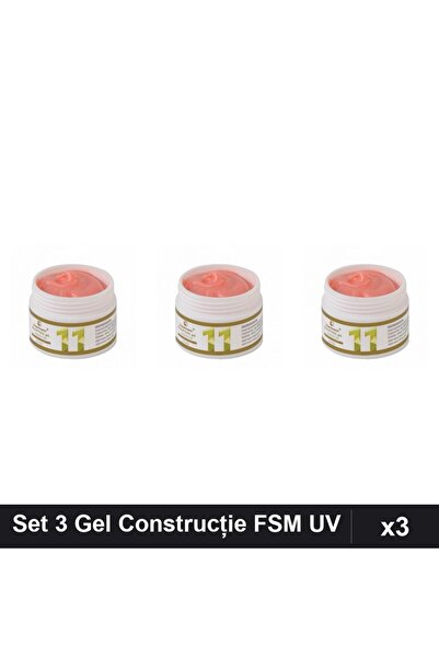 FSM Set 3 Gel de Construcție UV LED 15g, Builder Gel pentru Unghii