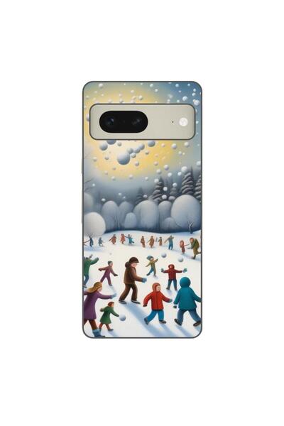 OEM Калъф, съвместим с Google Pixel 7, силиконов гел TPU, с десен  "Деца игра...