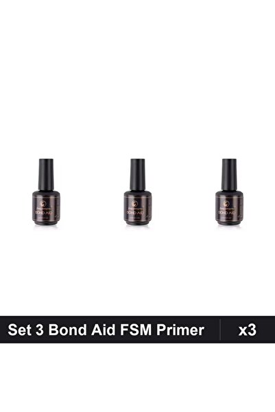 FSM Set 3 Bond Aid 15ml, Primer Bază Top Coat, Manichiura Gel UV/LED