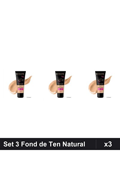 Eveline Set 3 Fond de Ten Selfie Time 2in1 04, 30ml Fiecare