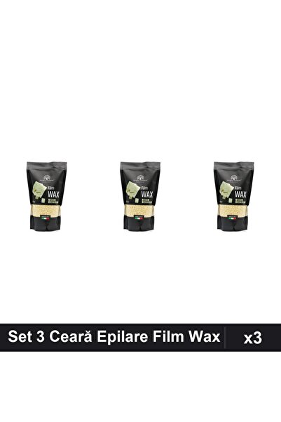 global fashion Set 3 Ceară Epilare Film Wax 450g Ciocolată Albă, Epilat Profe...