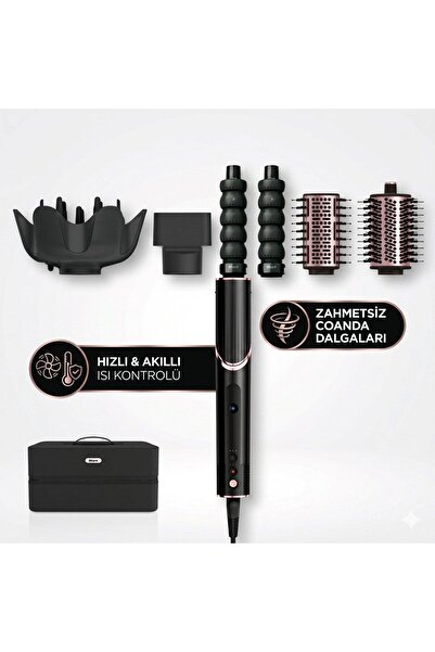 Shark FlexStyle 5-in-1 Siyah Yüksek Kaliteli Çok Amaçlı Saç Şekillendirici, D...