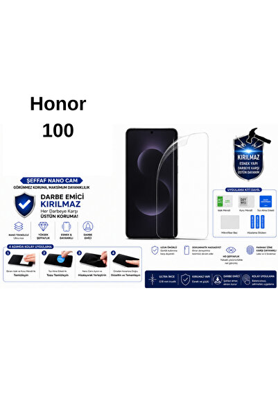 Astakos واقي شاشة شفاف متوافق مع Honor 100، مقاوم للكسر وامتصاص الصدمات