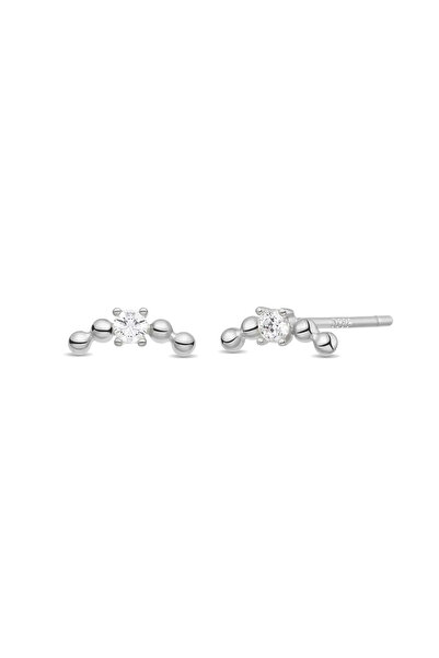 Lisa&Co. Cercei Argint Dottie Argint placat cu rodiu / Email / Red