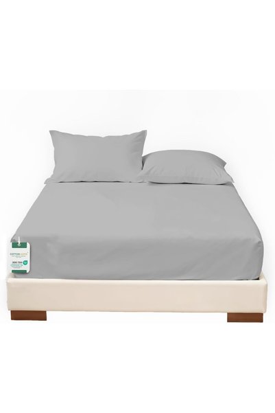 COTTON HOME ® 3 Piece Fitted Sheet Set 90x200cm with 2 Pillow Cover Hotel Lux...