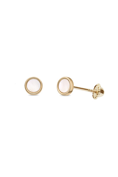 Lisa&Co. Cercei Aur cu filet Mother of Pearl Circle