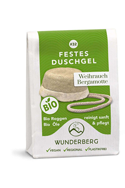 WUNDER Gel de dus solid bio cu tamaie si bergamota, 80g Wunderberg