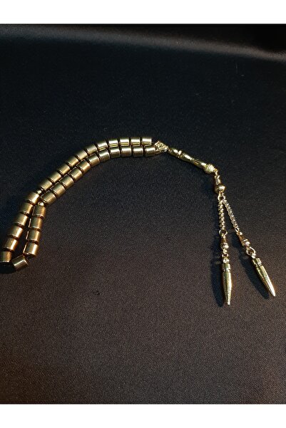 MRYart 33-Piece Quality Prayer Beads Designed with Natural Gold Cut Hematite ...