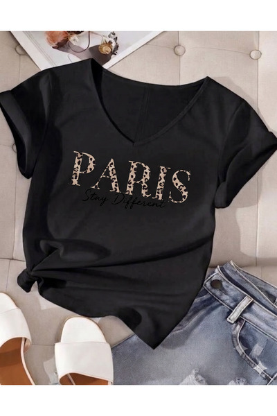 FAVORİST ΓΥΝΑΙΚΕΙΟ ΜΠΛΟΥΖΑ V-NECK MIX PRINTED