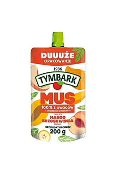 Tymbark Mousse de mere, mango și piersici 200 G