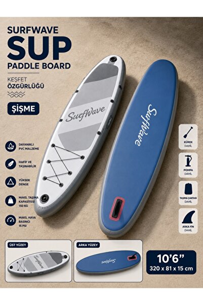 surfwave HMI005-4 335x84x15 cm Şişme SUP Tahtası Seti – Profesyonel Paddle Bo...