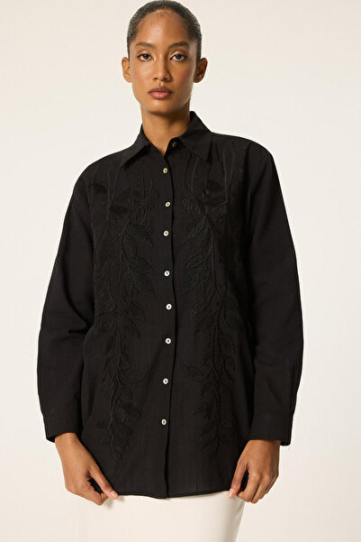 Touché Privé NAKIŞ İŞLEMELİ OVERSIZE GÖMLEK