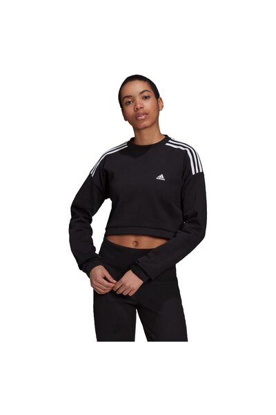 adidas Womens Hyperglam Crop Crew Sweatshirt XL