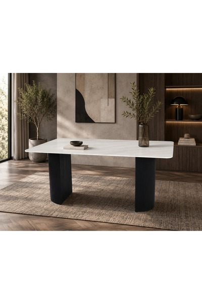 N.zone Luxurious Modern Design Dining Table – 140X80X75Cm with Sleek Surface ...