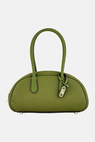 Michael Kors Women Small Pebbled Leather Satchel Bag, Olive