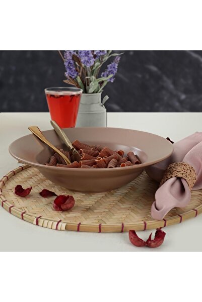 Yıldızan Matte Light Taupe Pasta Plate 26 cm 958 1292915