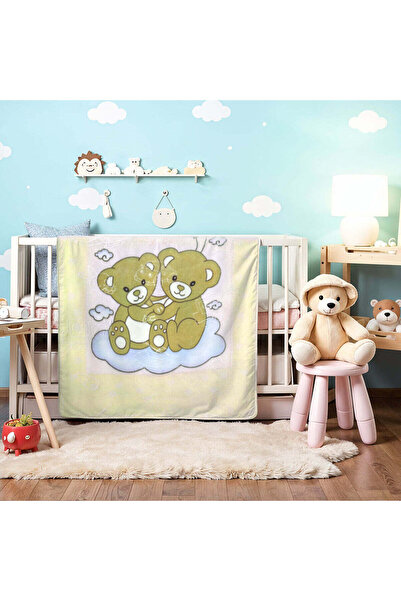COTTON HOME Ultra-Soft Bear Baby Blanket Lightweight & Cozy Plush with Emboss...