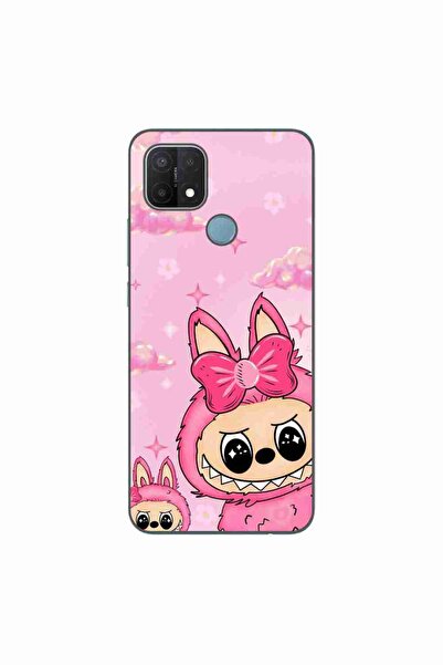 OEM Husa compatibila cu Oppo A15 si A15s Silicon Gel Tpu Model Labubu Pink Fa...