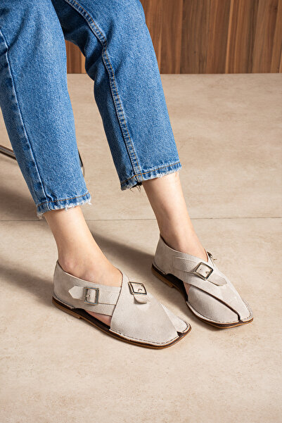 DUXAL SHOES Cooper Genuine Leather Suede Women's Sandals with Buckle, Casual ...