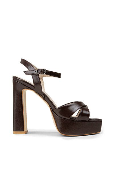 Deery Women's Brown Platform Evening Dress Shoes