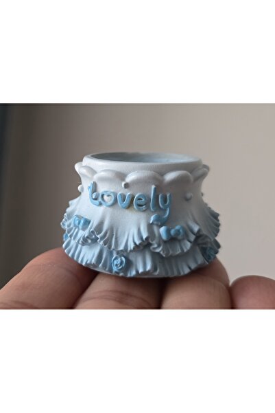 morlalem m Lovely Lettered Ruffled Bow Candle Holder, Mini Miniature Flower P...