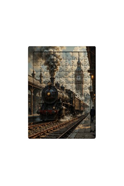 Ghostbastır London Big Ben Train Station 99 Piece Standing Puzzle – Decorativ...