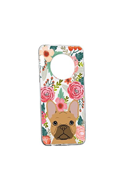 bestcase Θήκη σιλικόνης, Συμβατή με Huawei Nova Y90, Σχέδιο σκύλος και λουλού...