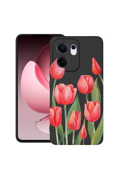 bestcase Husă pentru OPPO Reno13 F 5G, Silicon subțire premium de 1.2MM, Lale...
