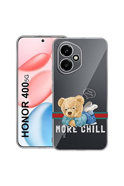 bestcase Прозрачен силиконов калъф за Honor 400, More Chill Teddy Bear, 20364...