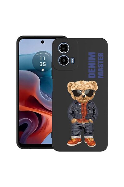 bestcase Θήκη για Motorola Moto G45 με σχέδιο Denim Master - Αρκουδάκι, TPU Μ...