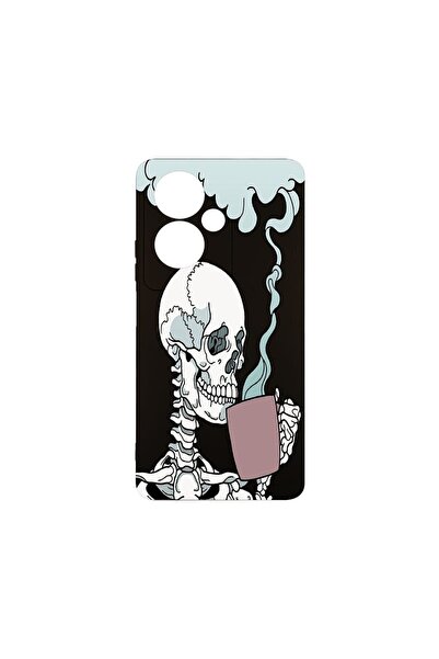 bestcase Премиум силиконов калъф, съвместим с OPPO A79 5G, с дизайн на череп,...