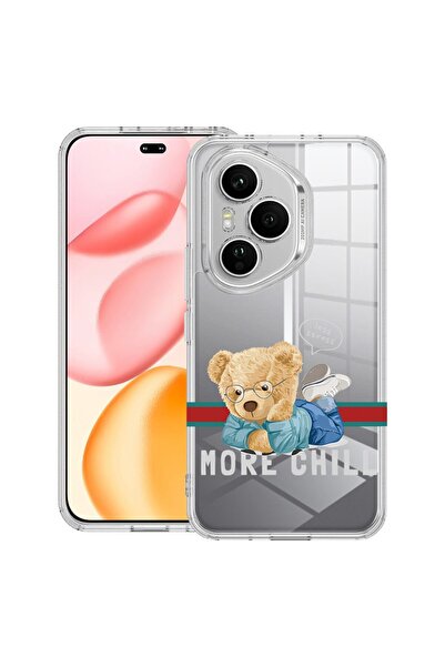 bestcase ¬Æ Husa Clear Silicon pentru Honor 400 Pro, More Chill Teddy Bear, 2...