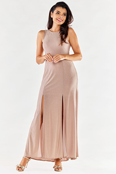 Awama Women's dress, Awama, S INTL, Beige