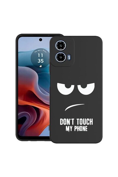 bestcase Калъф за Motorola Moto G45 с дизайн „Не пипай телефона ми“, TPU мато...