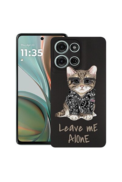 bestcase ¬Æ Husa pentru Motorola Moto G75, Leave Me Alone Cat, Slim Silicon 0...