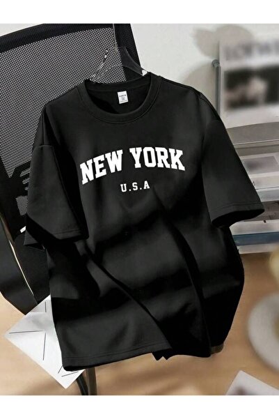 bellanova Oversize Minimalist Graphic Printed Short Sleeve T-Shirt