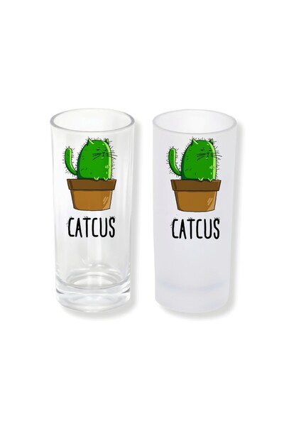 Ghostbastır Cat Cactus Rakı Cup With/Without Ice Option – 1 Stylish Presentat...