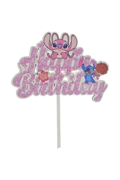 CAKEMASTERS.RO MDF Topper Stitch și Angel La mulți ani