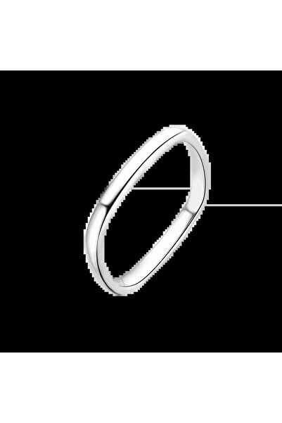 Lisa&Co. Inel Argint Stackable - square 57 mm / Argint placat cu rodiu