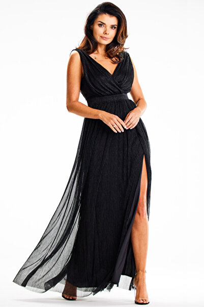 Awama Women's dress awama, Polyester, A625 - Black -, M INTL