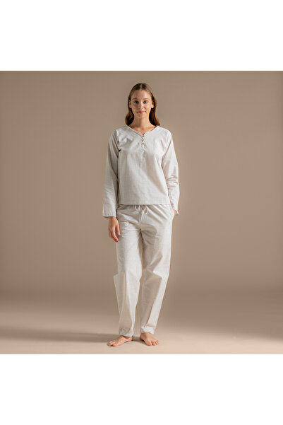 Chakra Neyra Pajama Set Ecru/Beige