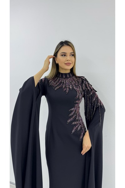 White Corner 2958 ÖZEL TASARIM ELBİSE EL İŞÇİLİĞİ